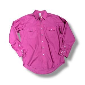 Vintage Hot Pink Malco ModesWestern Pearl Snap Button Up Shirt